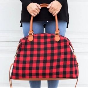 Traveling plaid bag
